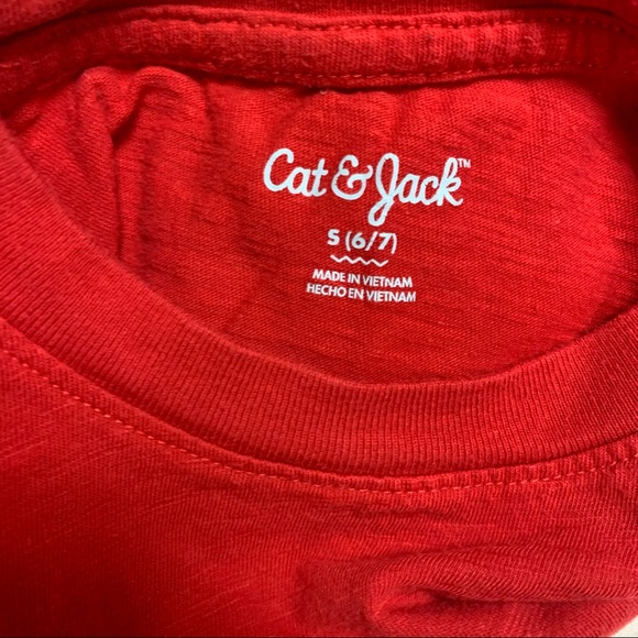 Classic Basic Red Long Sleeve Tee Boys 6/7 by Cat & Jack Fall Winter School - Picture 4 of 8